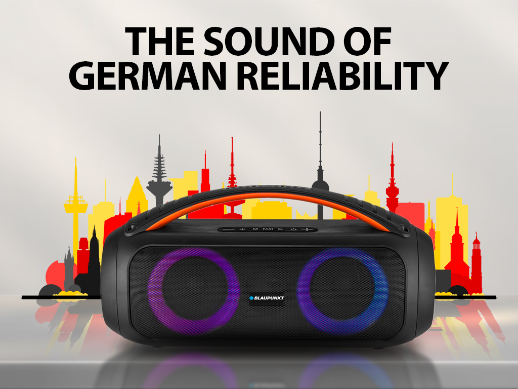 ATOMIK BB50 GOLD Boombox Speaker with Wireless Karaoke Mic