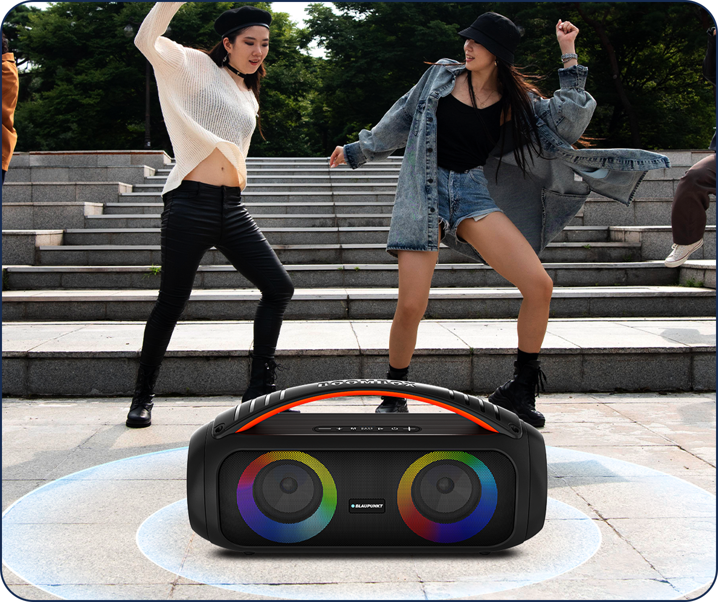 ATOMIK BB50 GOLD Boombox Speaker with Wireless Karaoke Mic