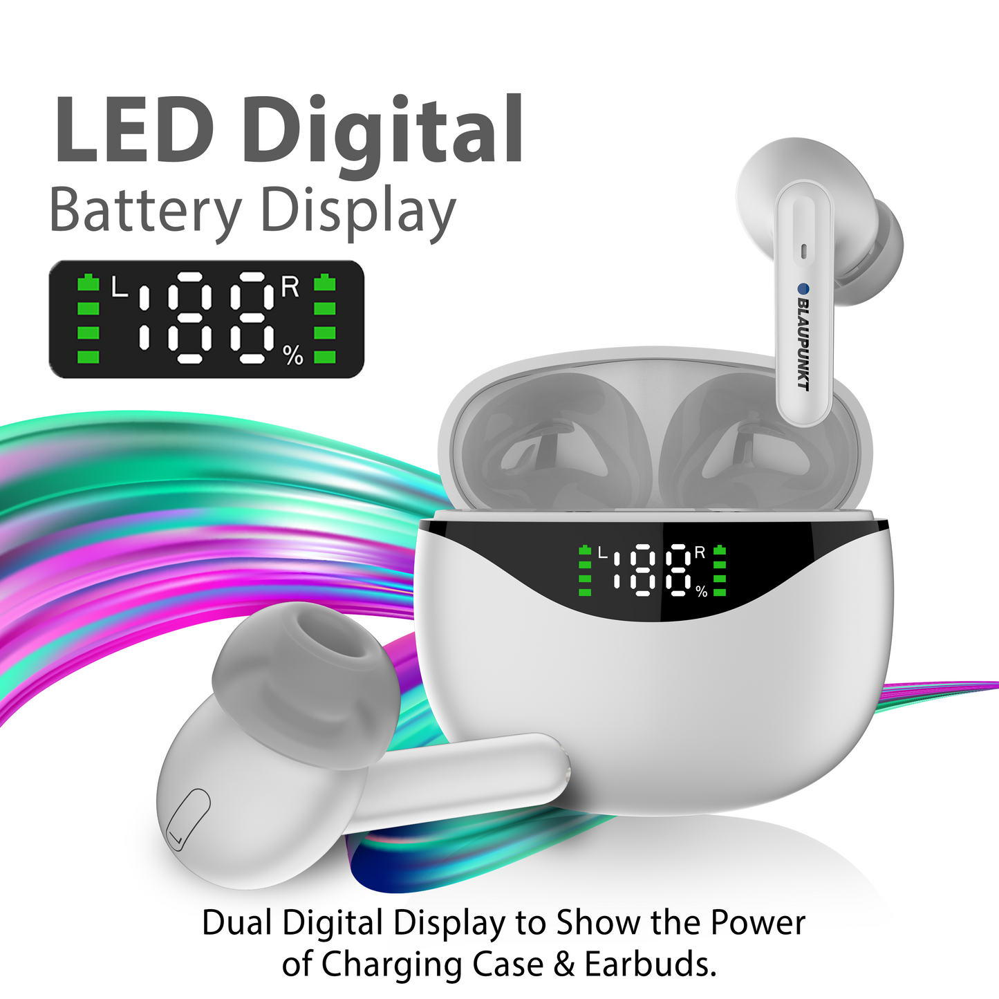 BTW20 TWS with LED Indicator Refurbished (White)