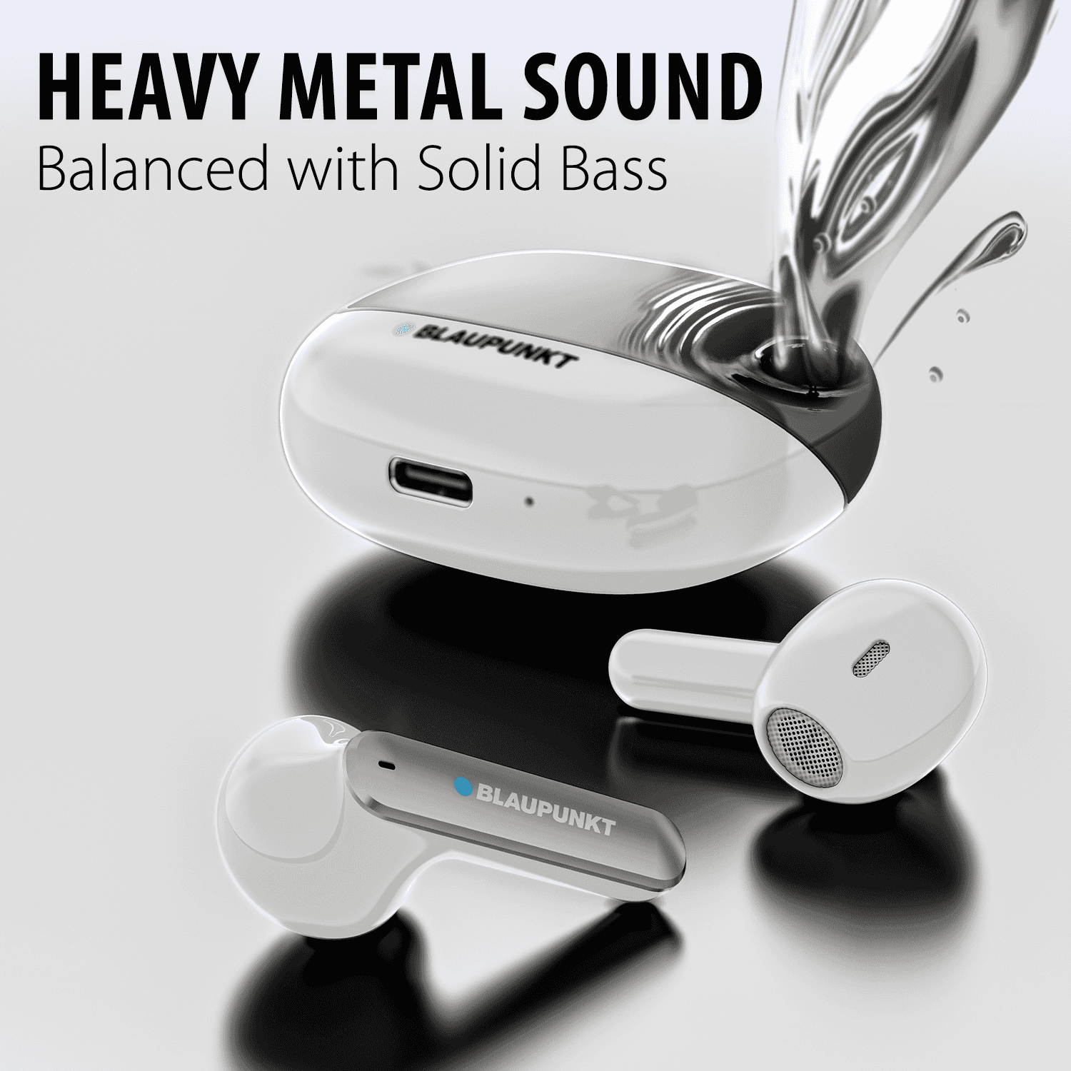 BTW100 Khrome True Wireless Bluetooth Earbuds (WH) - Blaupunkt India