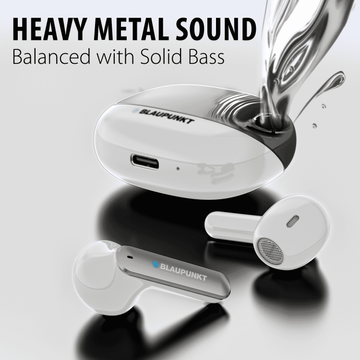 BTW100 Khrome True Wireless Bluetooth Earbuds (WH) - Blaupunkt India