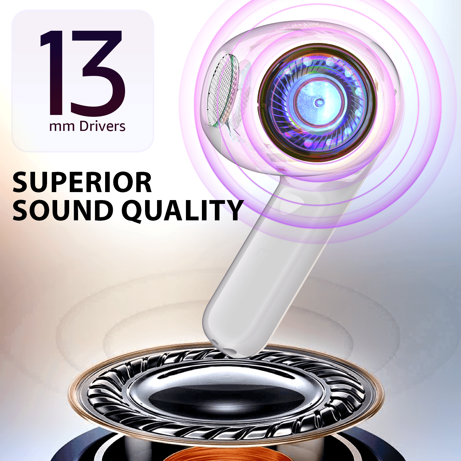 BTW100 Khrome True Wireless Bluetooth Earbuds (WH) - Blaupunkt India