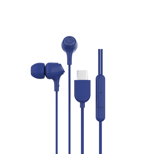 EM-01 Type C Wired Earphone with Noise Cancellation (Blue) - Blaupunkt India