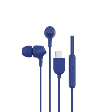 EM-01 Type C Wired Earphone with Noise Cancellation (Blue) - Blaupunkt India