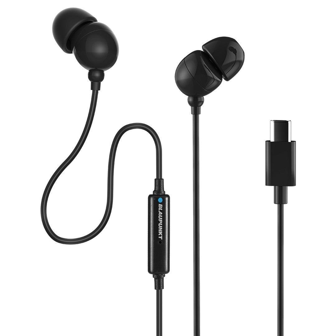 EM06 Type C Wired Earphone(Black) - Blaupunkt India