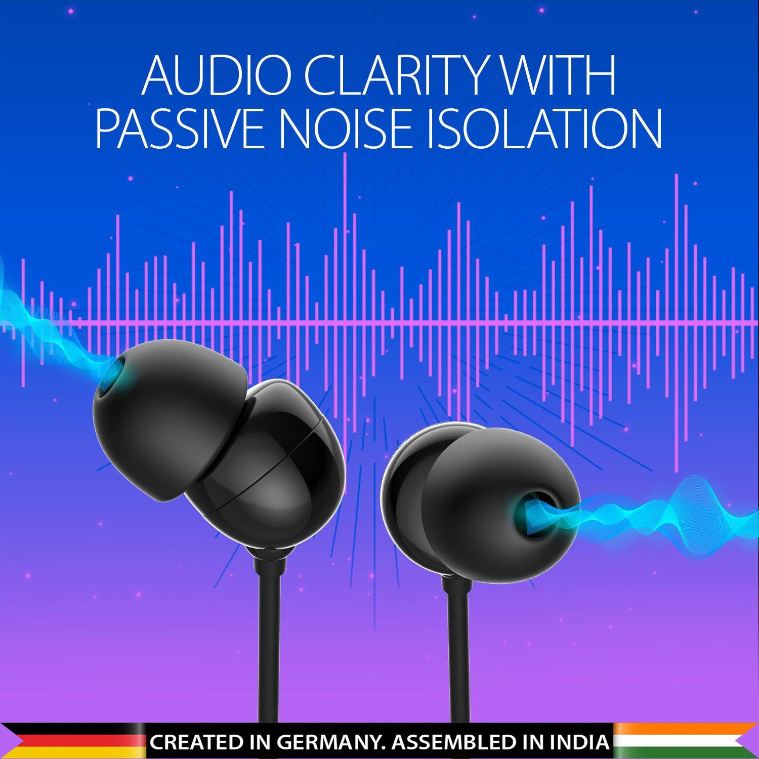 EM06 Type C Wired Earphone(Black) - Blaupunkt India