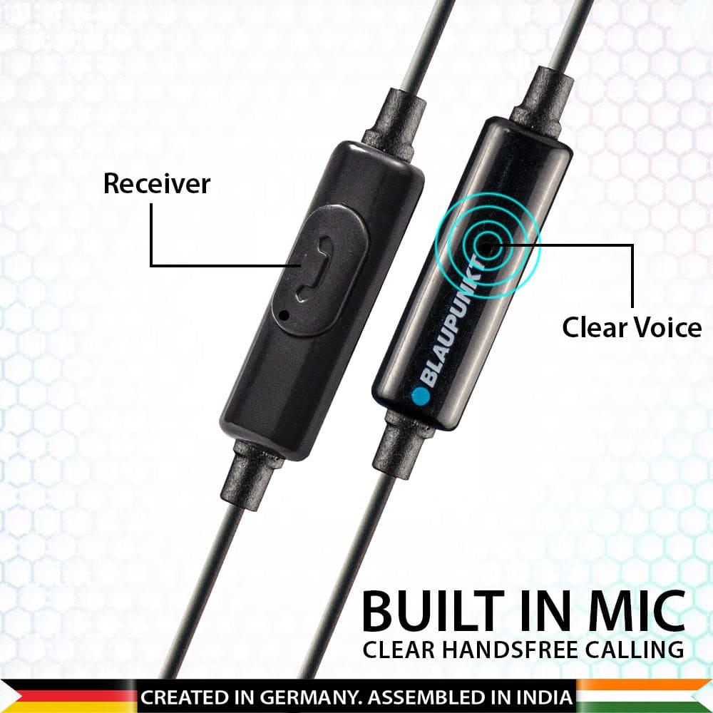 EM06 Type C Wired Earphone(Black) - Blaupunkt India