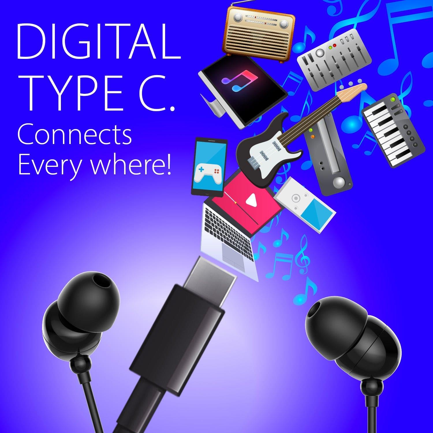 EM06 Type C Wired Earphone(Black) - Blaupunkt India