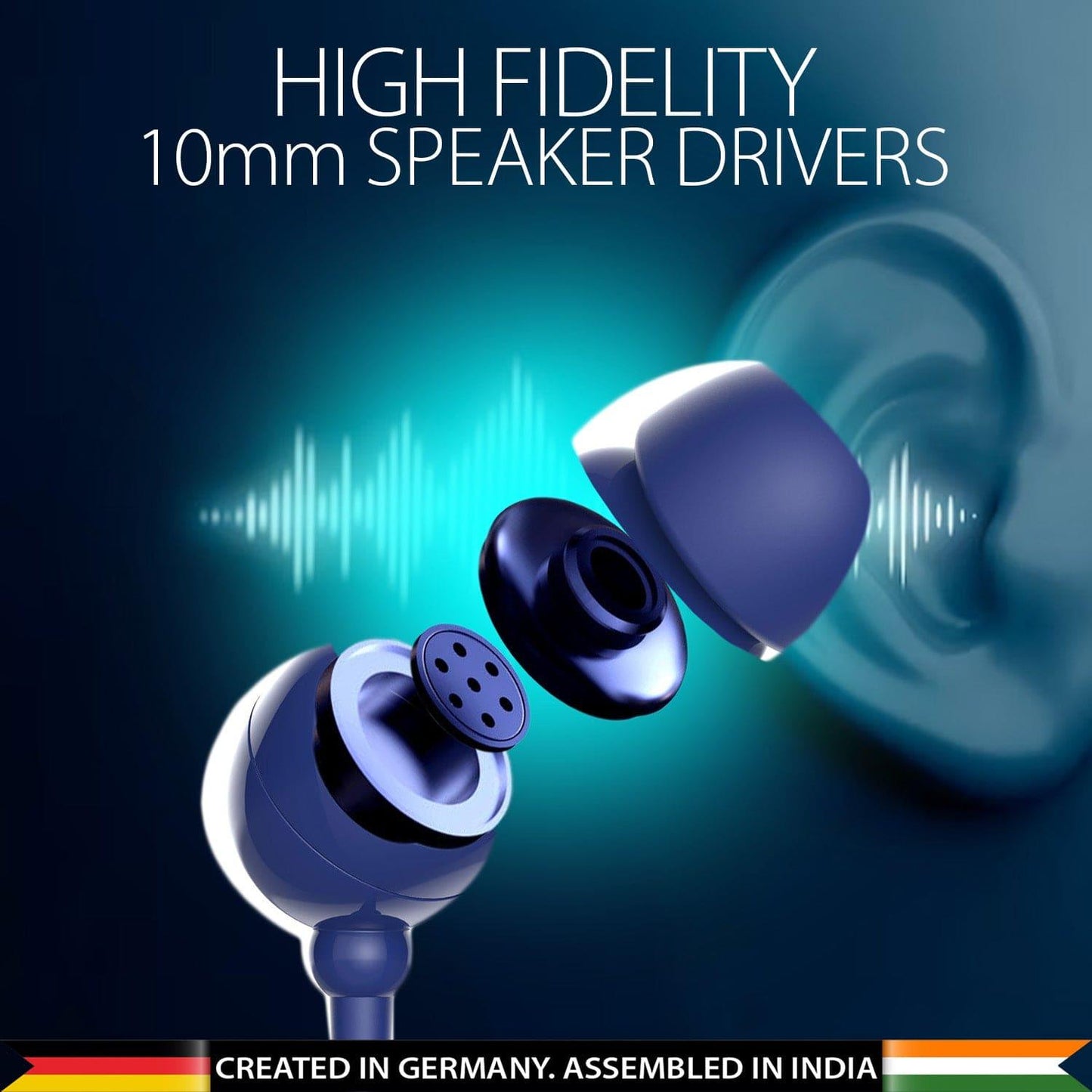 EM06 Type C Wired Earphone(Blue) - Blaupunkt India