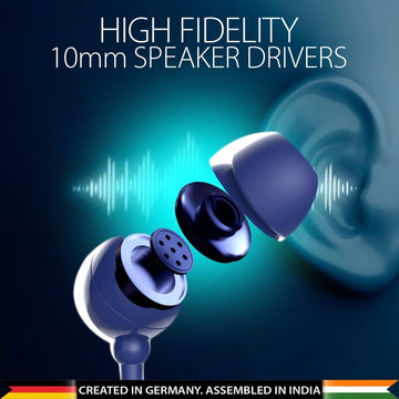 EM06 Type C Wired Earphone(Blue) - Blaupunkt India