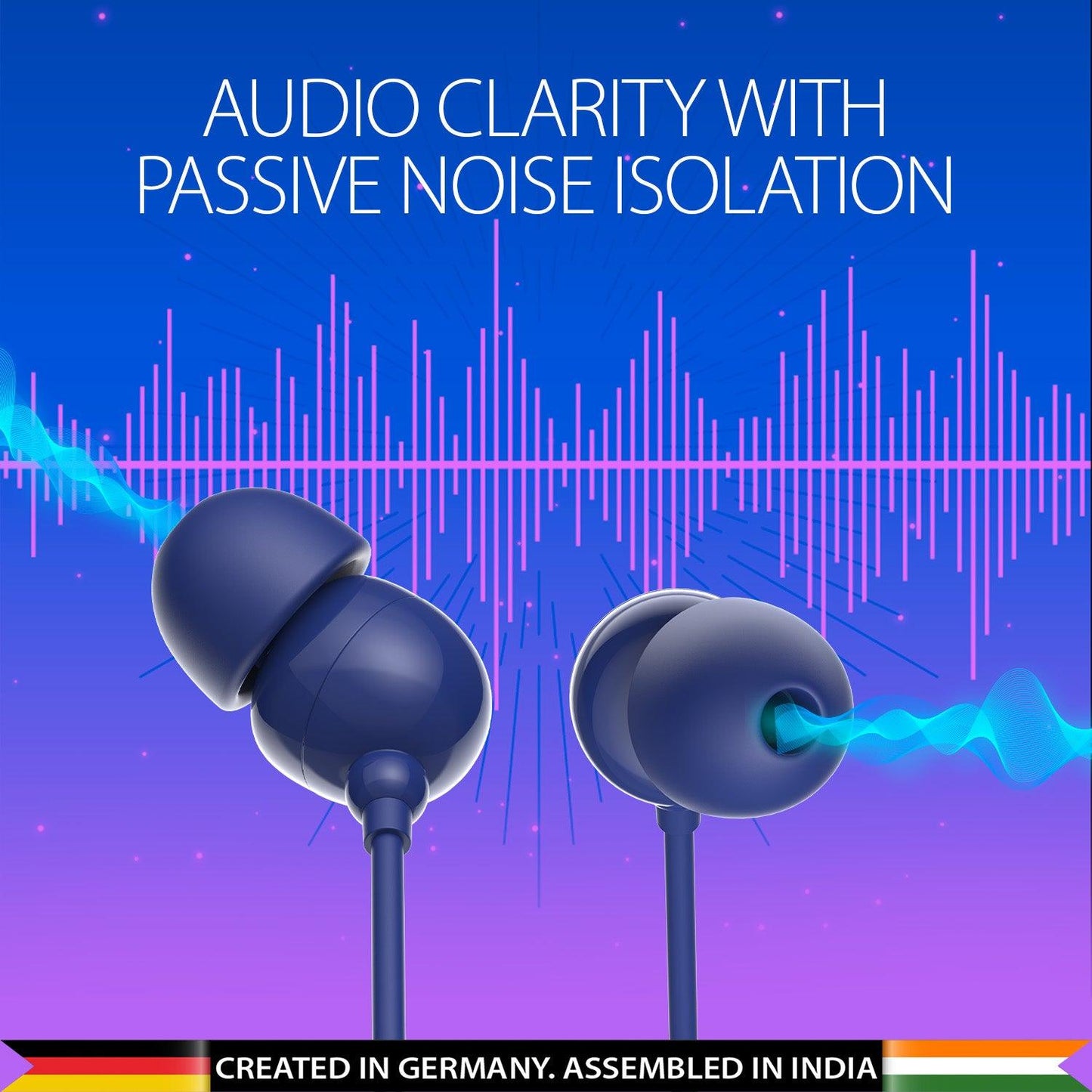 EM06 Type C Wired Earphone(Blue) - Blaupunkt India