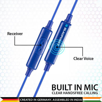 EM06 Type C Wired Earphone(Blue) - Blaupunkt India