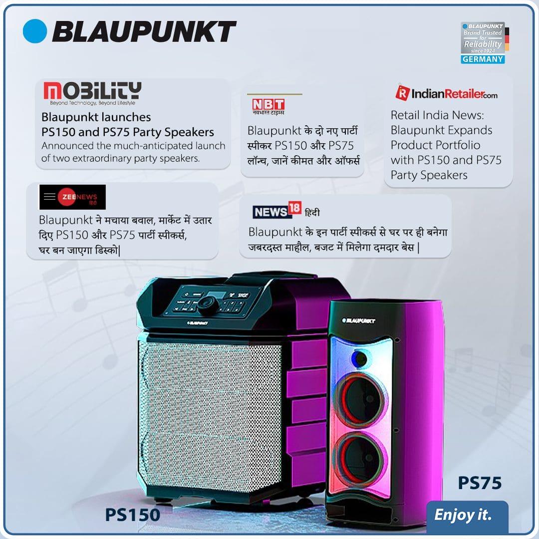 Rock & ROLL PS150 Wireless Bluetooth 100W Outdoor Party Speaker - Blaupunkt India