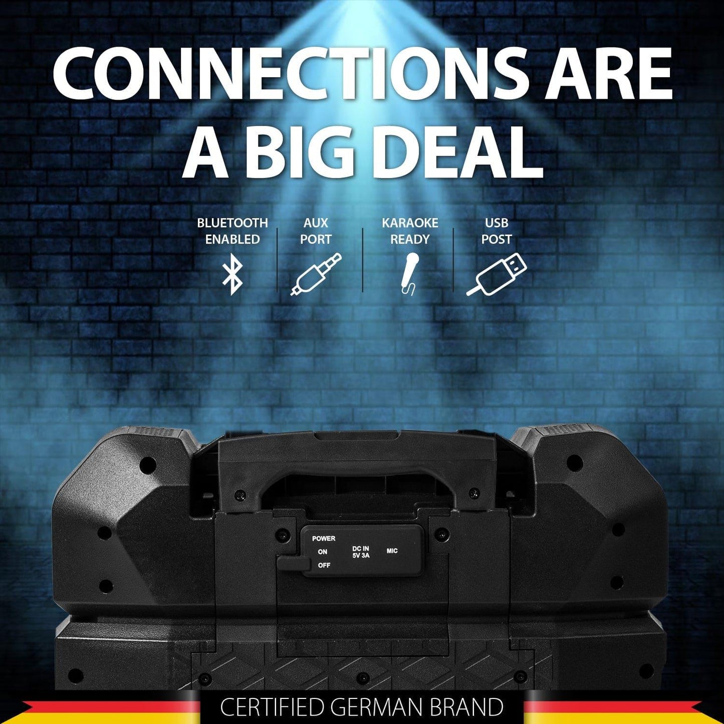 Rock & ROLL PS150 Wireless Bluetooth 100W Outdoor Party Speaker - Blaupunkt India