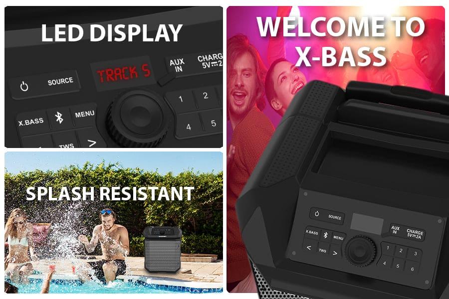 Rock & ROLL PS150 Wireless Bluetooth 100W Outdoor Party Speaker - Blaupunkt India