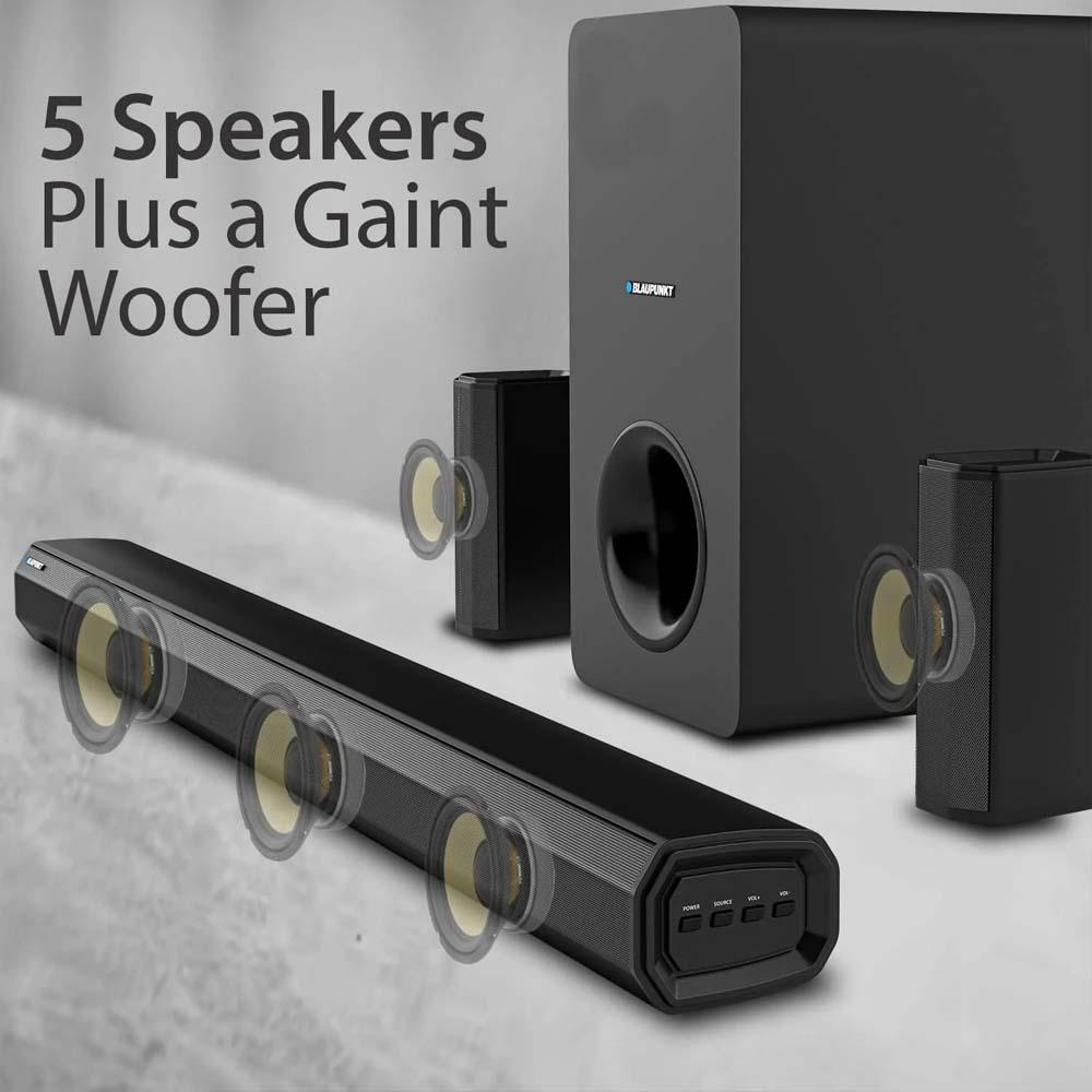 SBW550 5.1 300W Home Theater Soundbar - Blaupunkt India