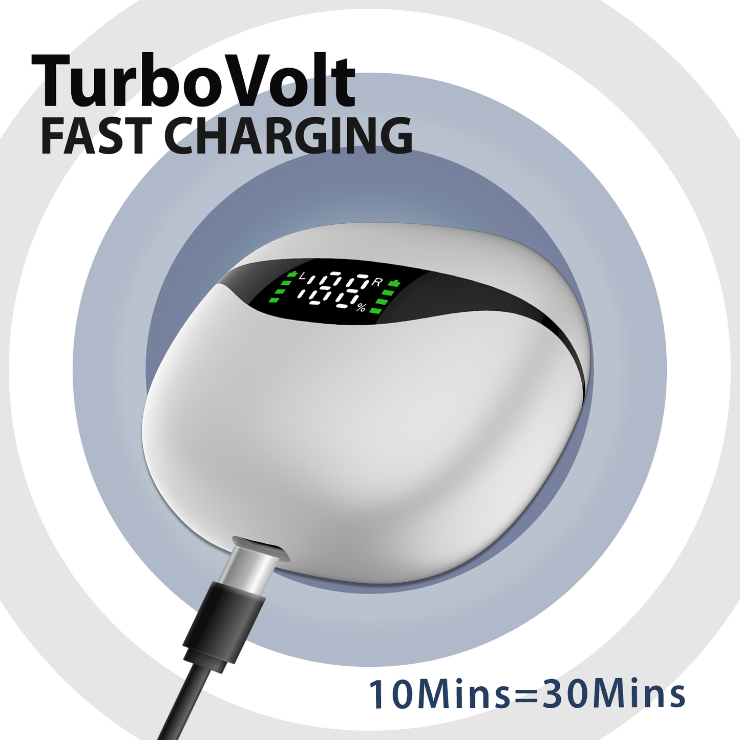 BTW20 TWS with LED Indicator Refurbished (White)