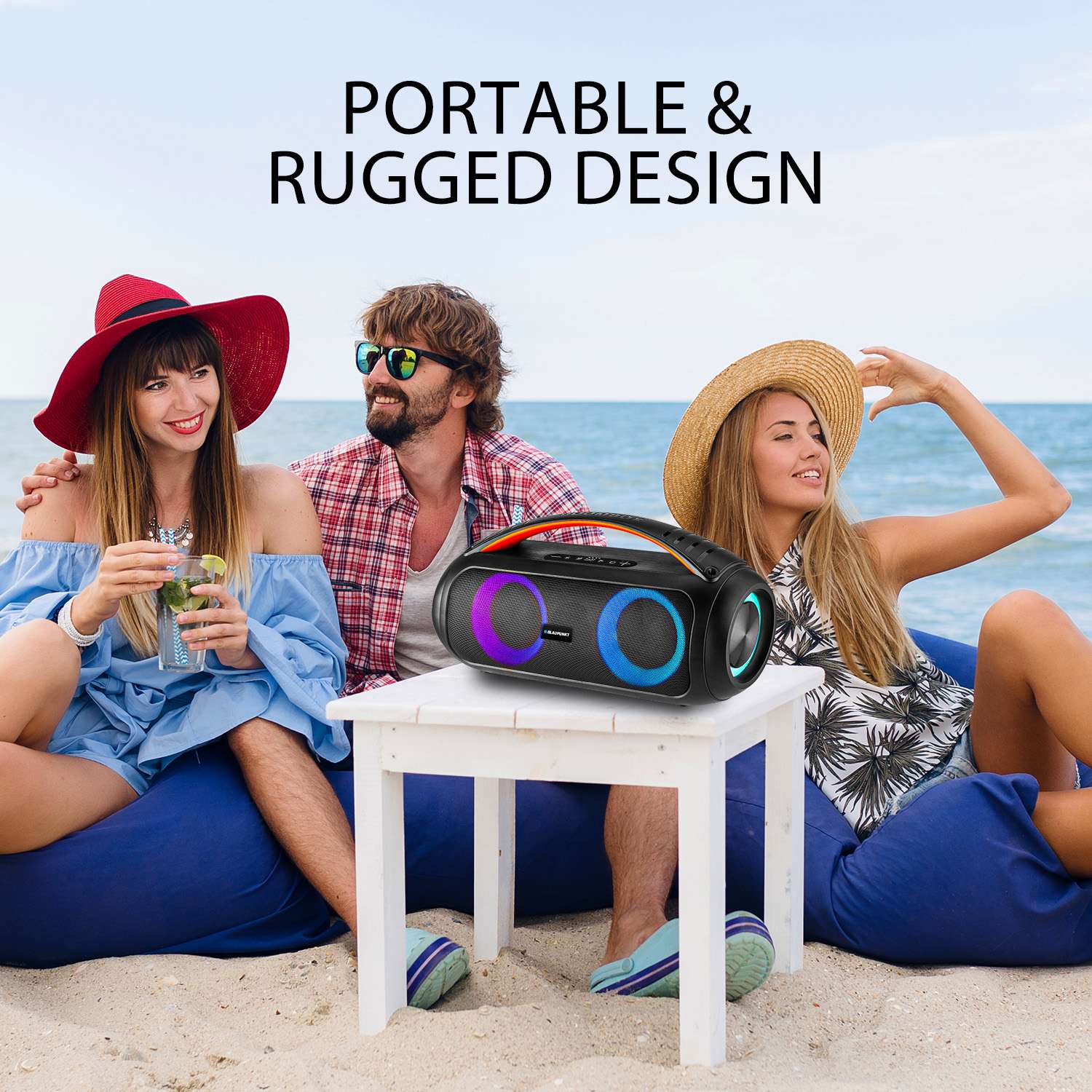 ATOMIK BB50 GOLD Boombox Speaker with Wireless Karaoke Mic