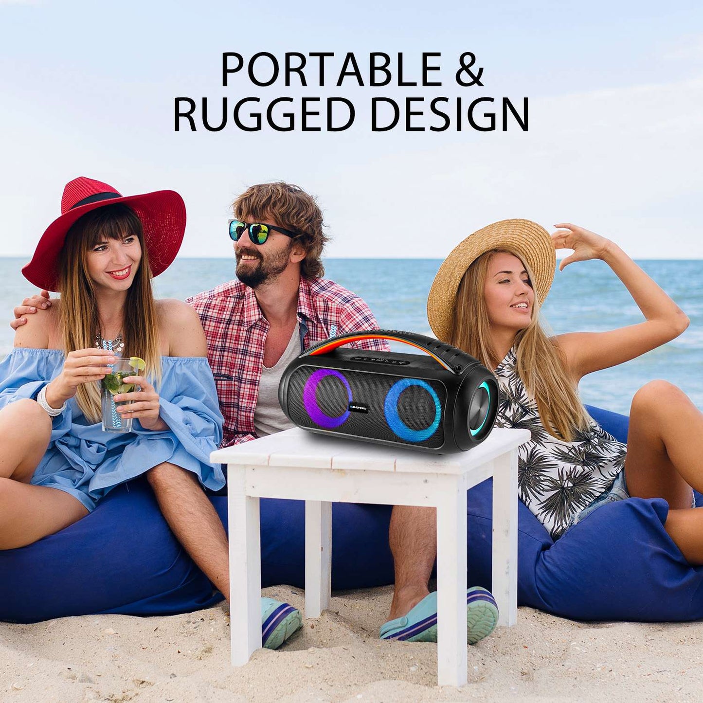 ATOMIK BB50 GOLD Boombox Speaker with Wireless Karaoke Mic