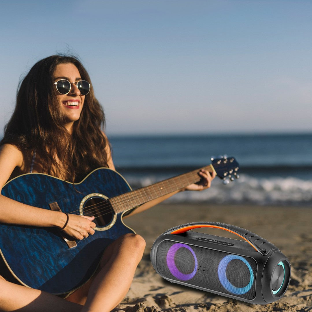 ATOMIK BB50 GOLD Boombox Speaker with Wireless Karaoke Mic