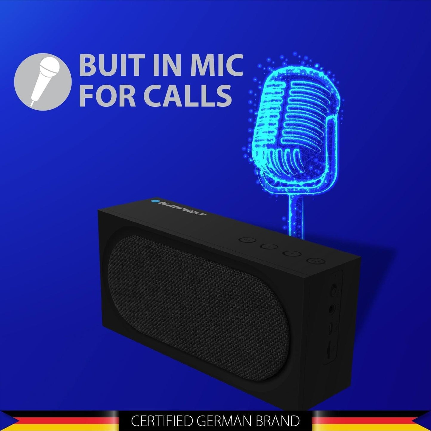 BT-55 Black Portable Wireless Bluetooth Speaker | Build in mic