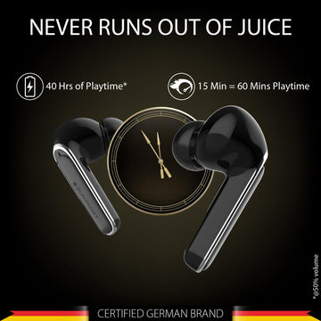 Blaupunkt BTW100 BK Earbuds | 40H Playtime