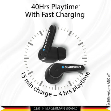 Recertified BTW07 MOKSHA ANC BK |Truly Wireless Earbuds: 40H Playtime