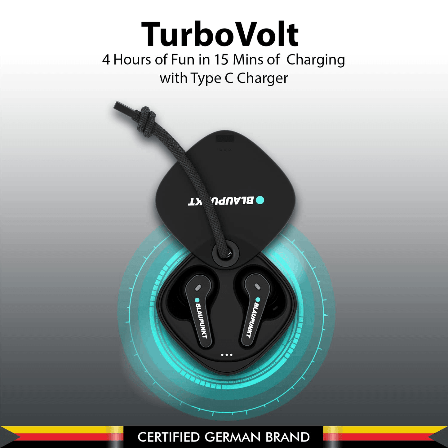 Recertified BTW07 MOKSHA ANC BK |Truly Wireless Earbuds: TurboVolt Fast Charging