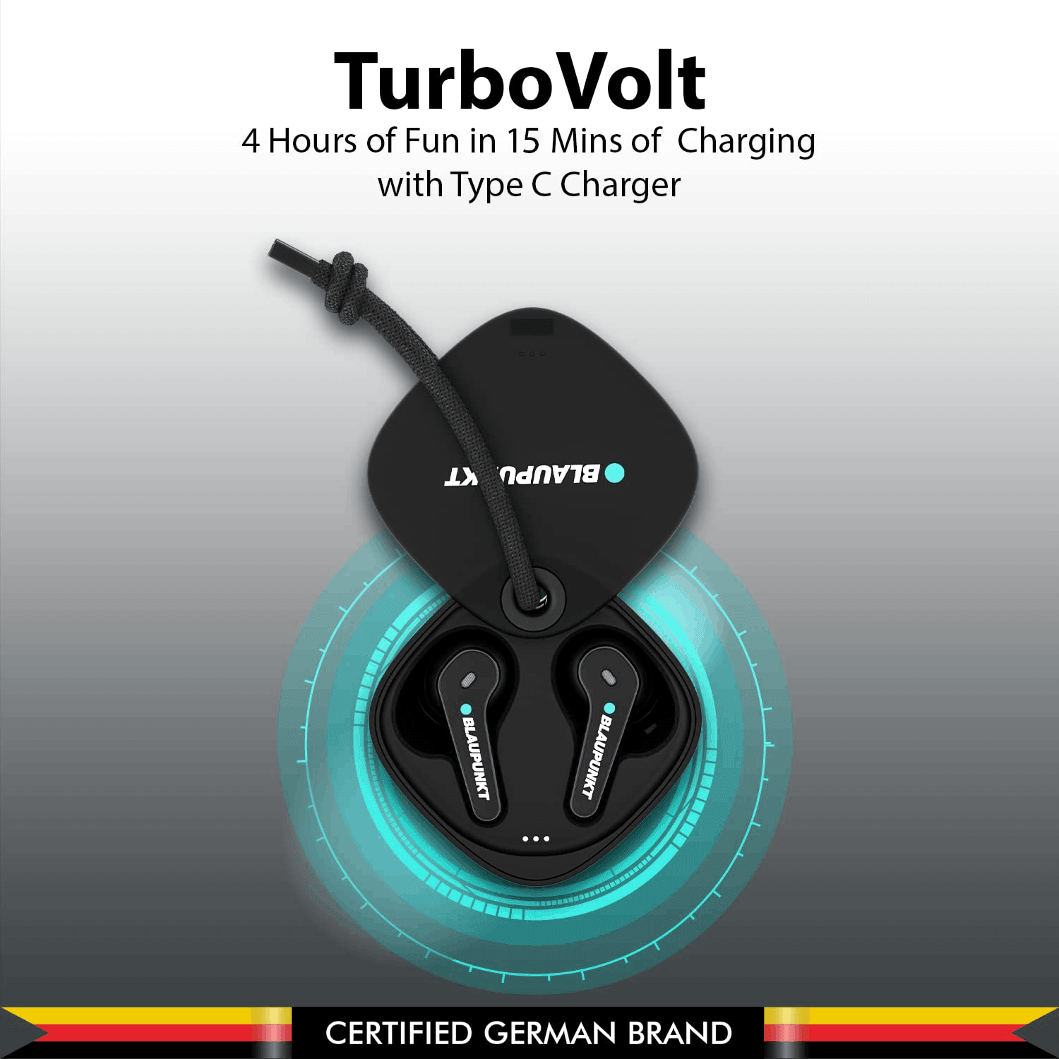Recertified BTW07 MOKSHA ANC BK |Truly Wireless Earbuds: TurboVolt Fast Charging