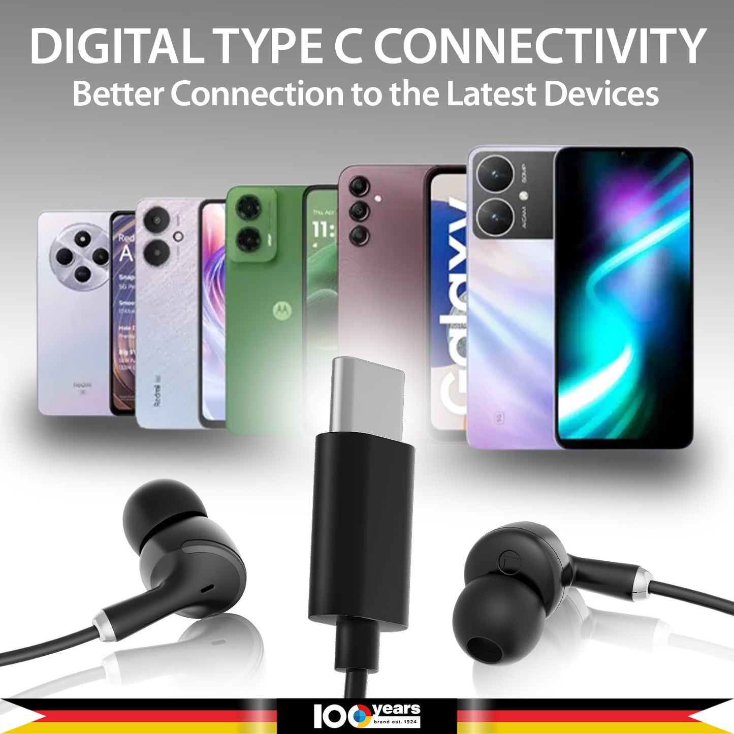 EM10N TYPE C Wired Earphone (Black)