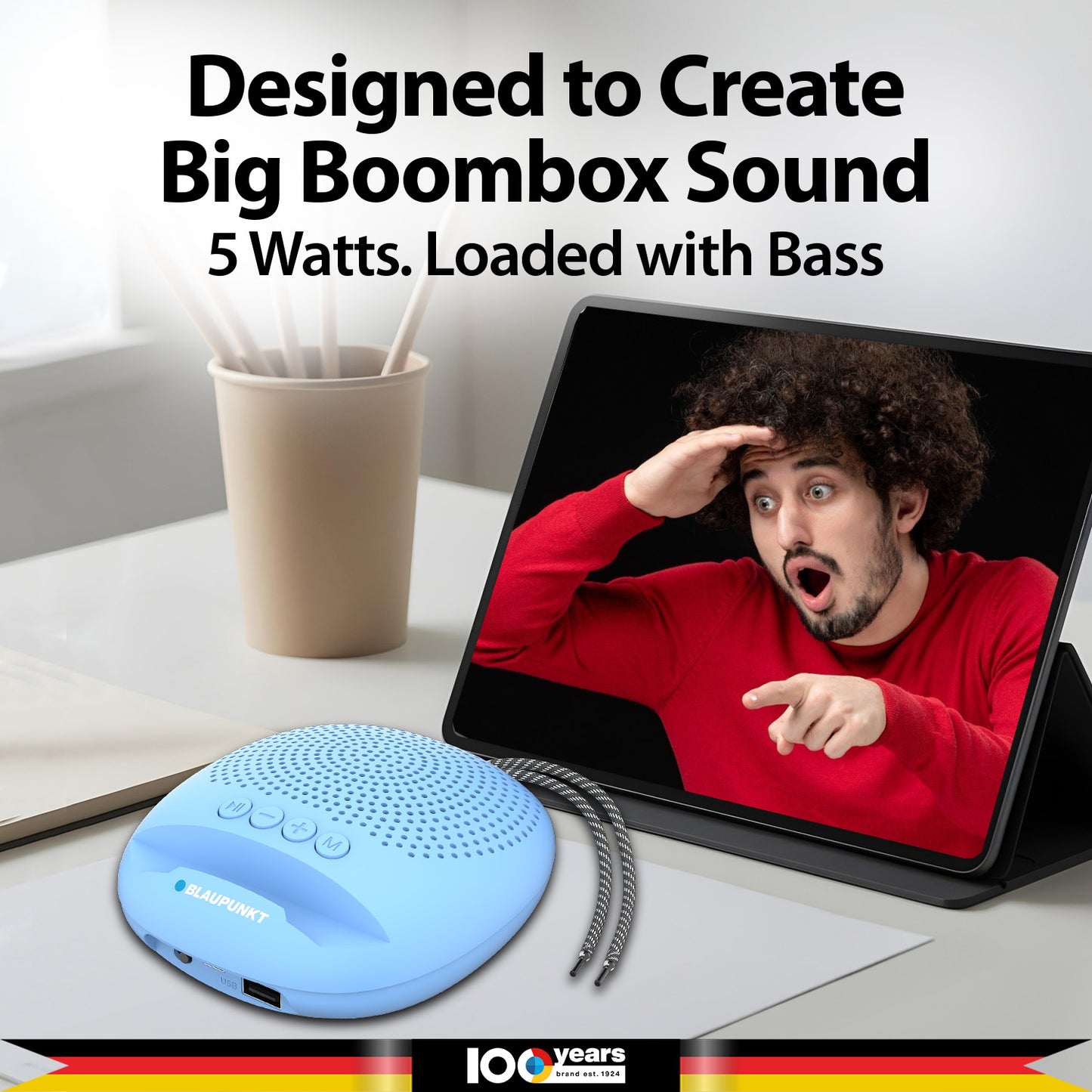 BT03.5 Portable Pocket Friendly Bluetooth Speaker (Blue)