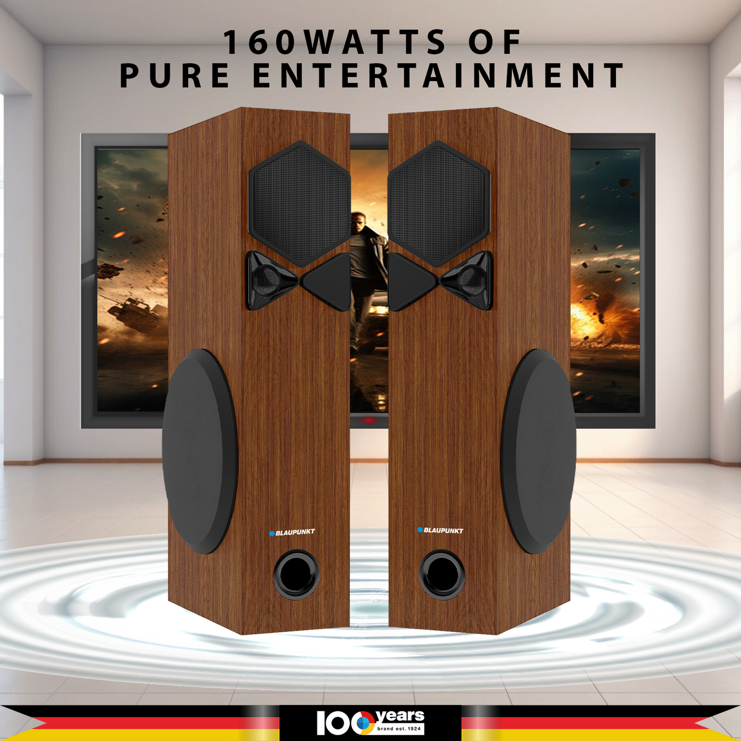 ROCK & ROLL TSP Tower Speakers Refurbished Brown