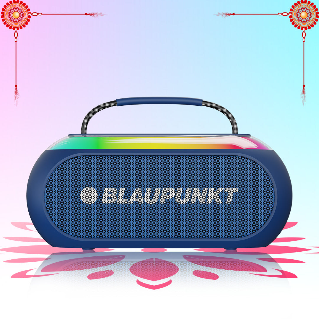 Atomik Kolors Boombox Portable Party Speaker (Blue)