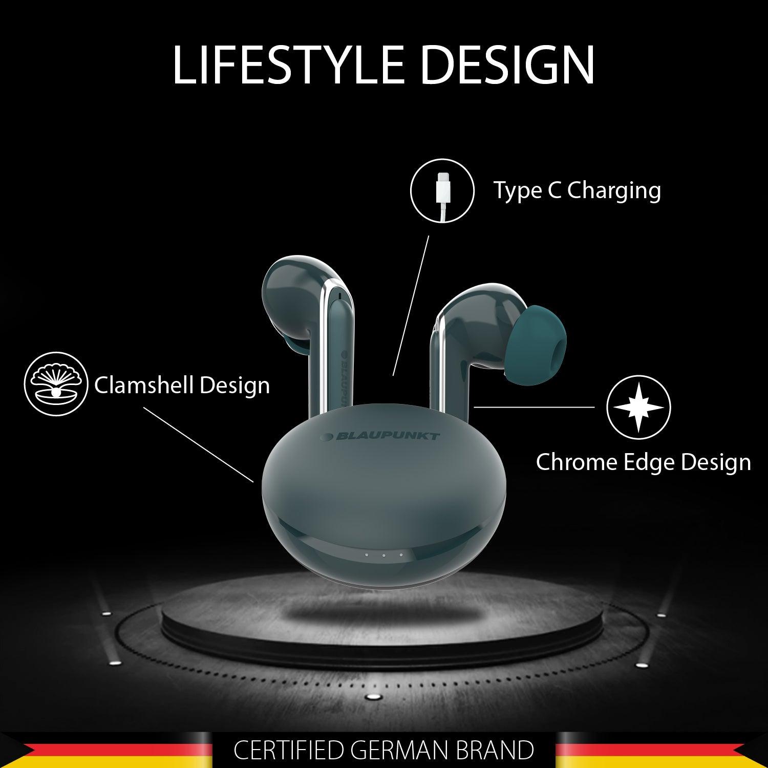 BTW100 GR Earbuds- Chrome Edge Design