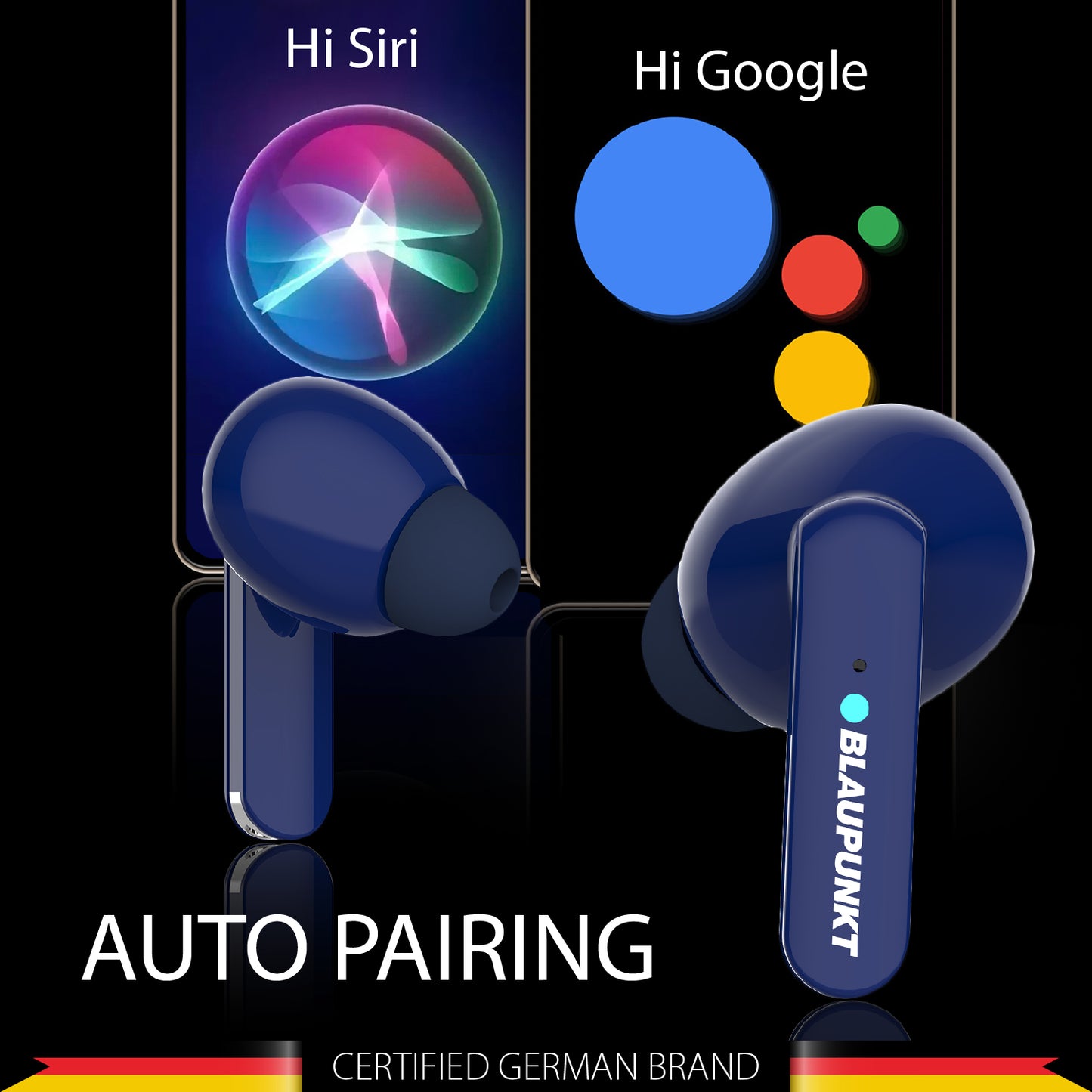 BTW10S TWS with LED Indicator Refurbished (Blue)