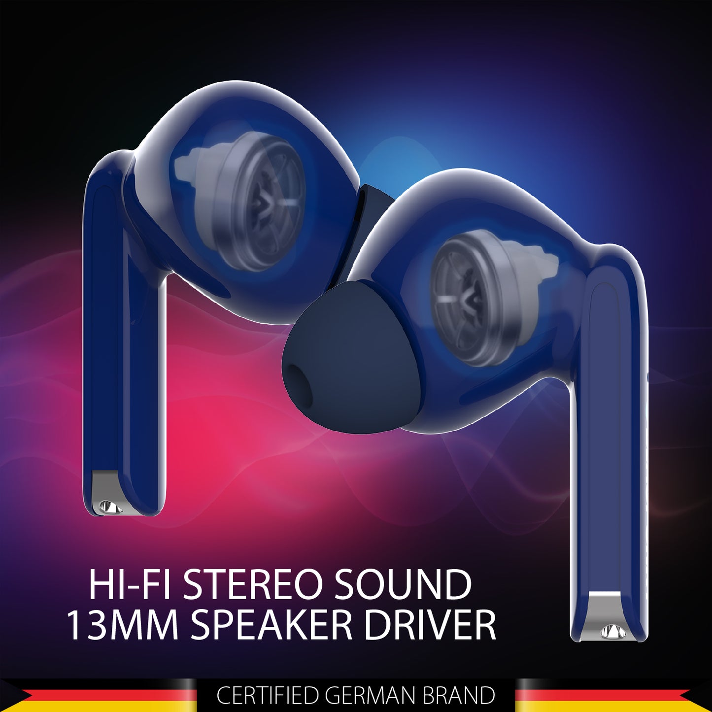 BTW10S TWS with LED Indicator Refurbished (Blue)