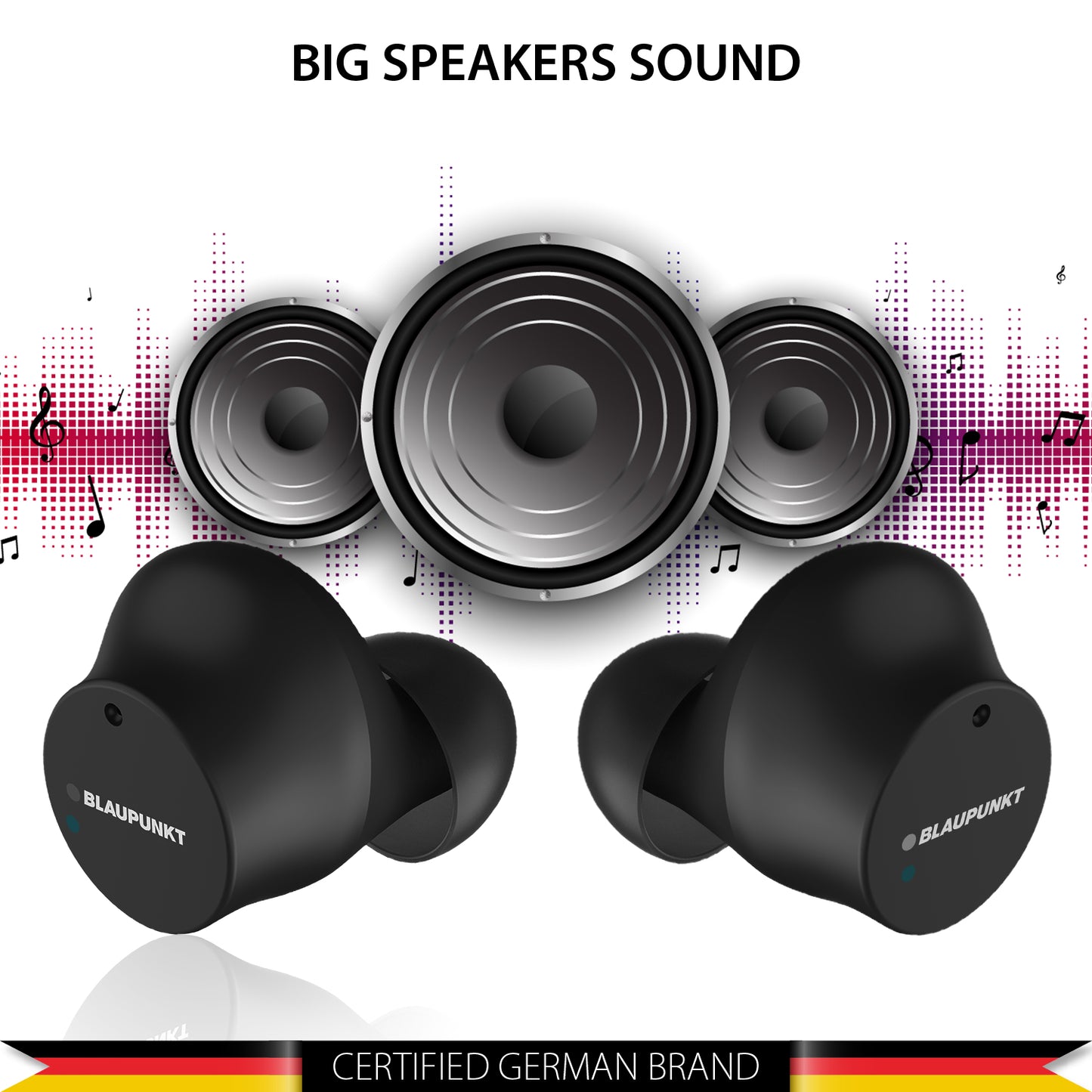 BTW25 Truly Wireless Earbuds Refurbished (Black)