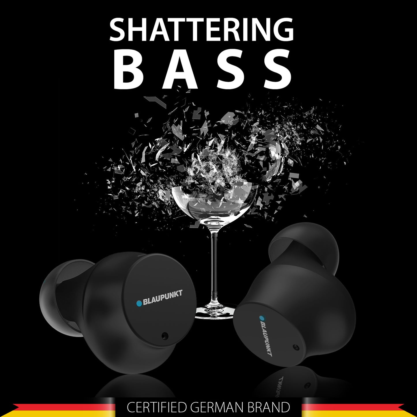 BTW25 Truly Wireless Earbuds Refurbished (Black)
