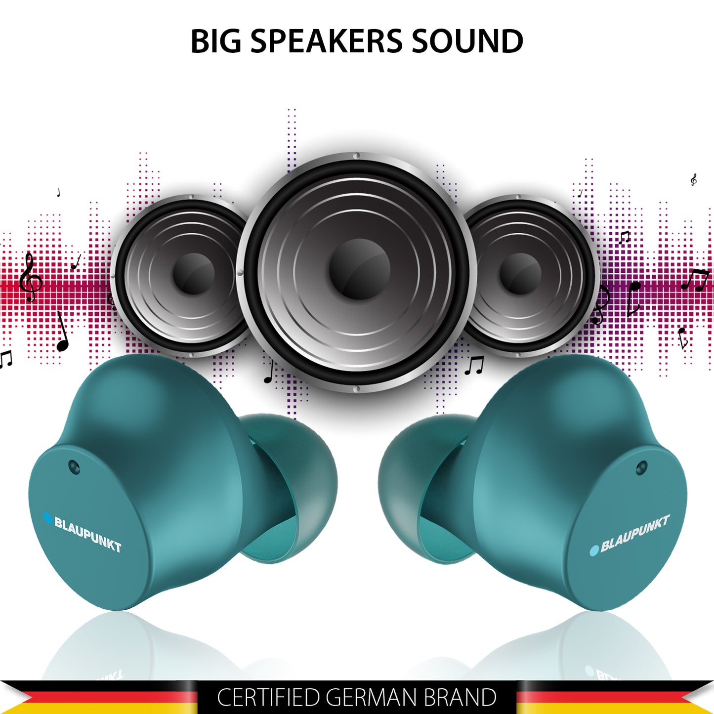 BTW25 Truly Wireless Earbuds Refurbished (Green)