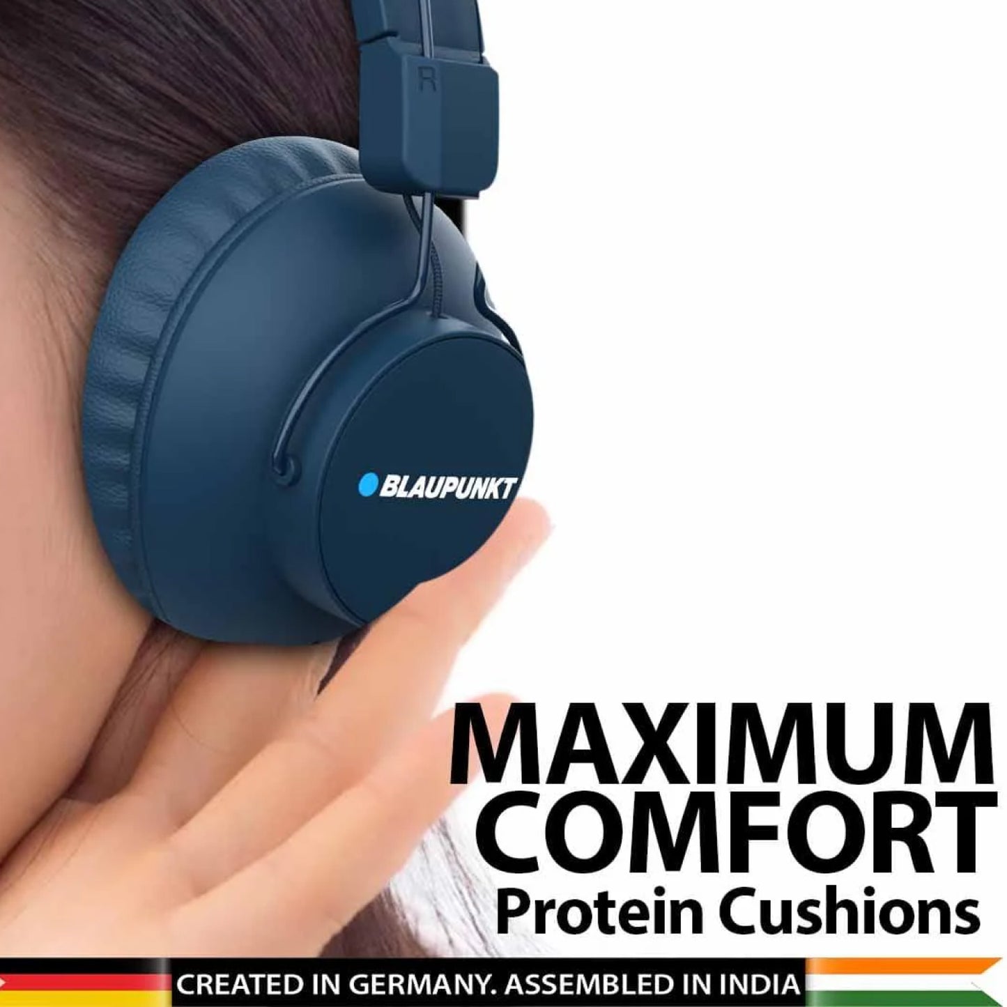 BH41  Bluetooth Wireless Over-Ear Headphone (Blue)