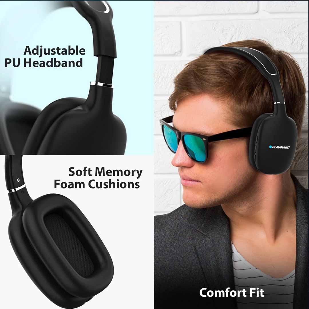 BH31 Bluetooth Wireless Headphone (Black) - Blaupunkt India