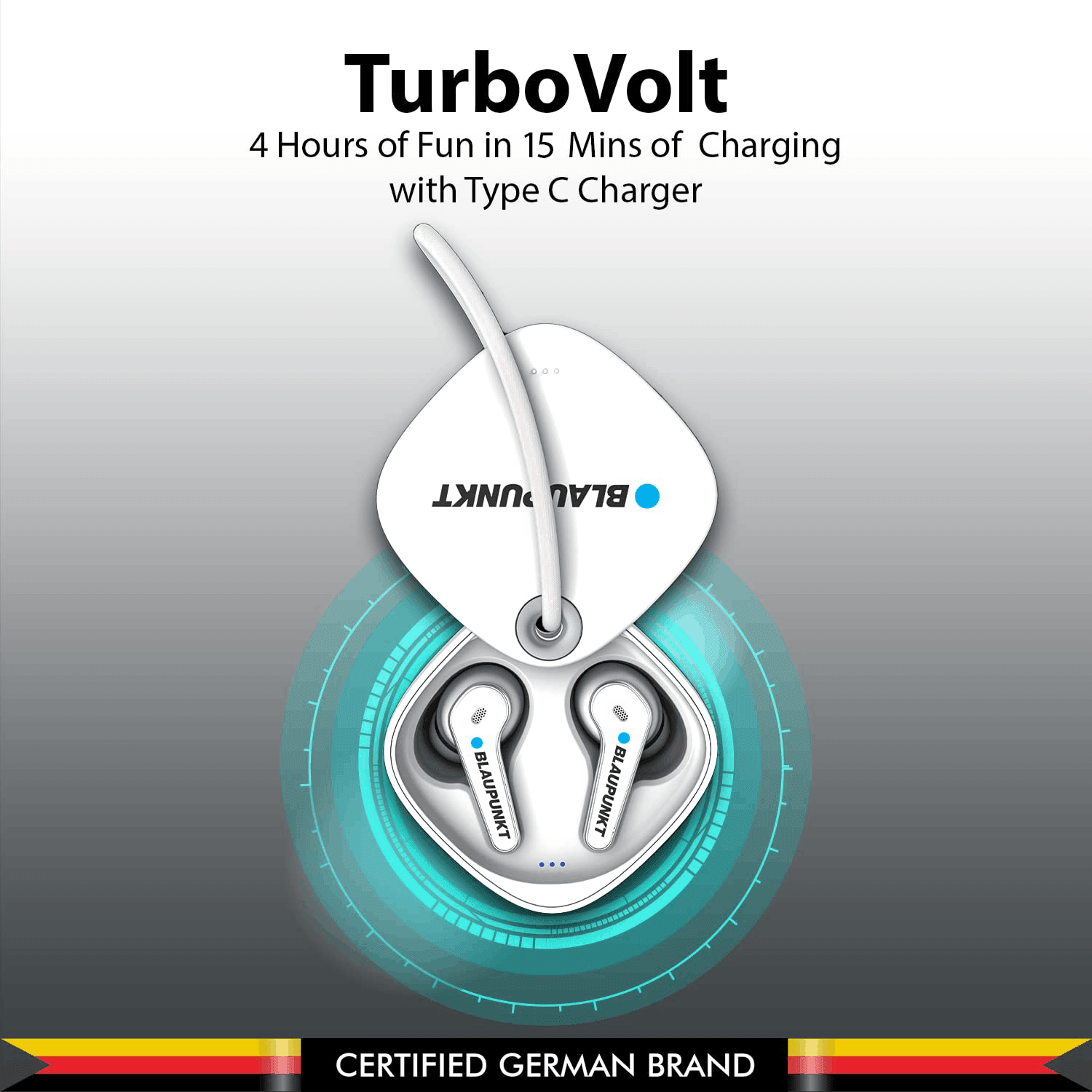  BTW07 MOKSHA ANC WH Truly Wireless Earbuds with TurboVolt Fast Charging