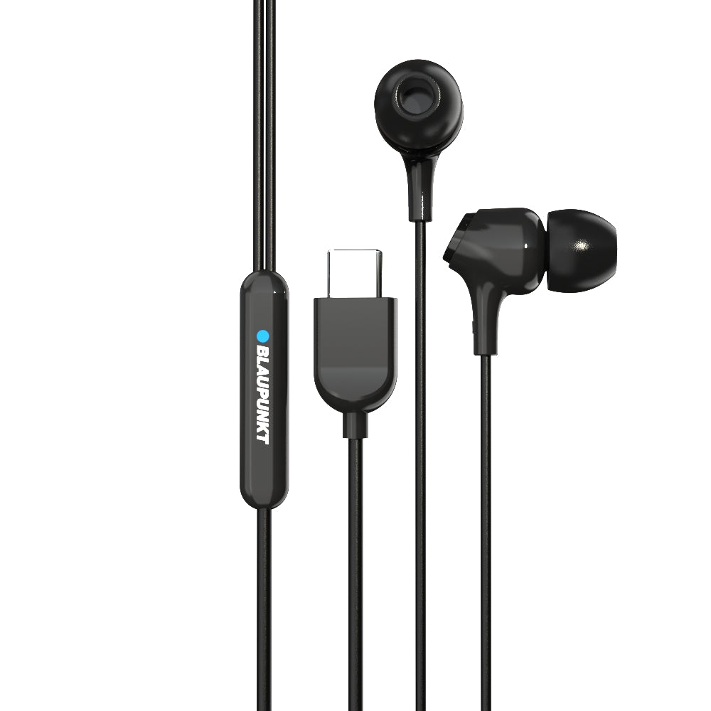 EM-01 Type C Wired Earphone with Noise Cancellation (Black)