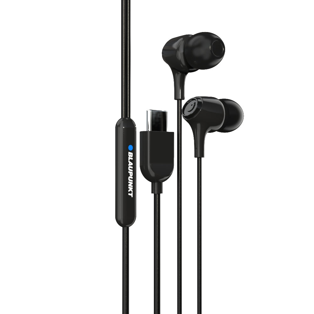 EM-01 Type C Wired Earphone with Noise Cancellation (Black)