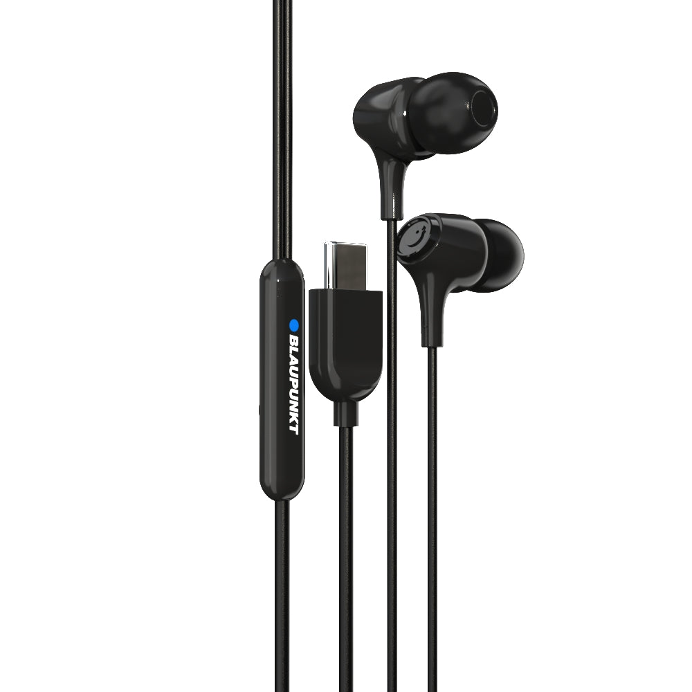 EM-01 Type C Wired Earphone with Noise Cancellation (Black)