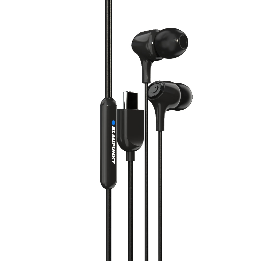 EM-01 Type C Wired Earphone with Noise Cancellation (Black)