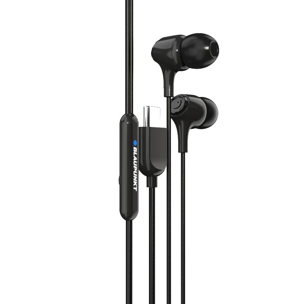 EM-01 Type C Wired Earphone with Noise Cancellation (Black)