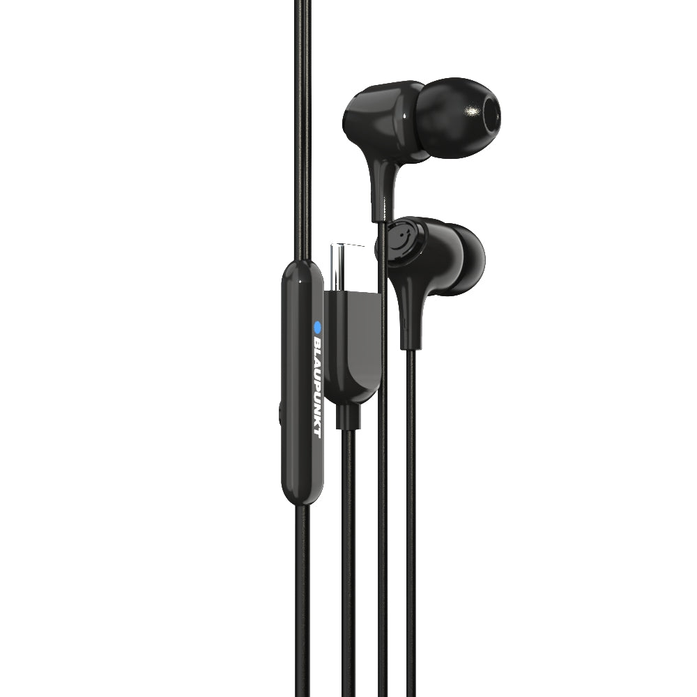 EM-01 Type C Wired Earphone with Noise Cancellation (Black)