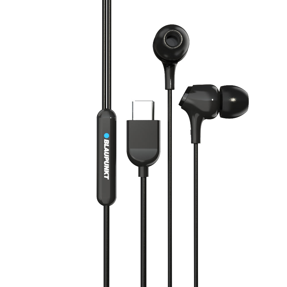 EM-01 Type C Wired Earphone with Noise Cancellation (Black)