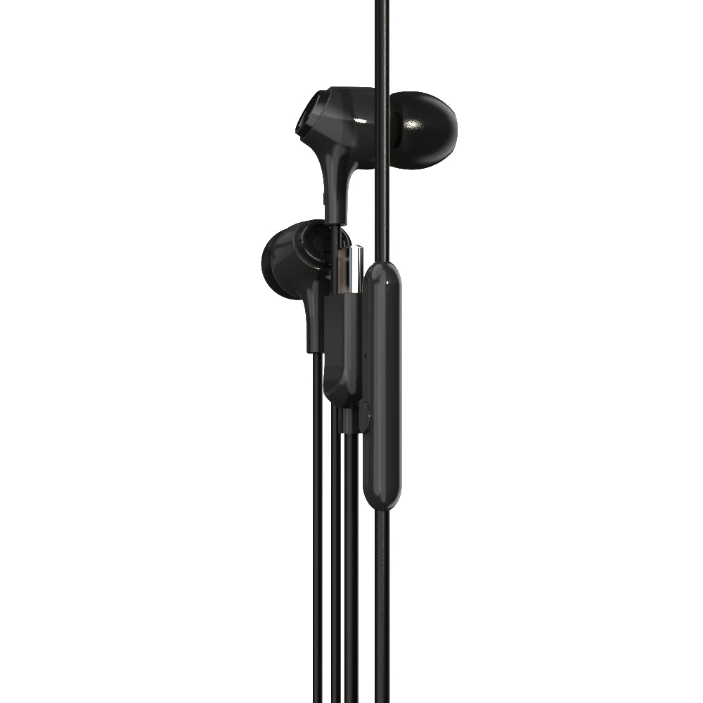 EM-01 Type C Wired Earphone with Noise Cancellation (Black)